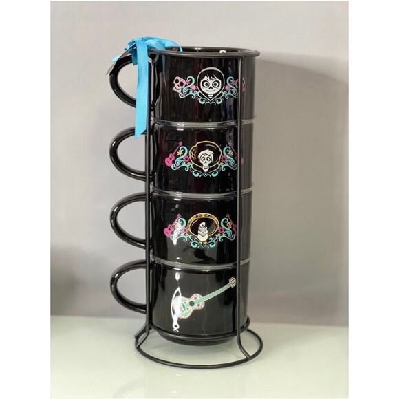 Disney Pixar CoCo Land of the dead Ceramic 4pcs mug set - Picture 3 of 3
